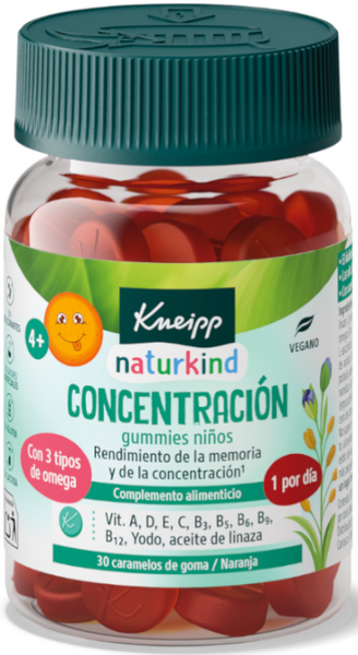 Kneipp Naturkind Niños Concentración Naranja 30 Gummies