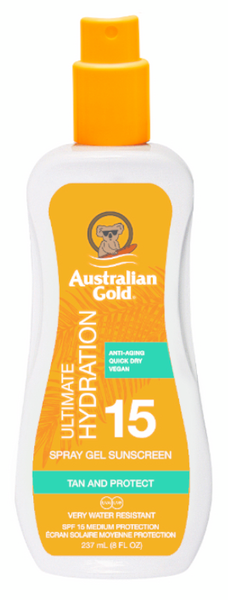Australian Gold Gel Solar En Spray SPF15 237 Ml