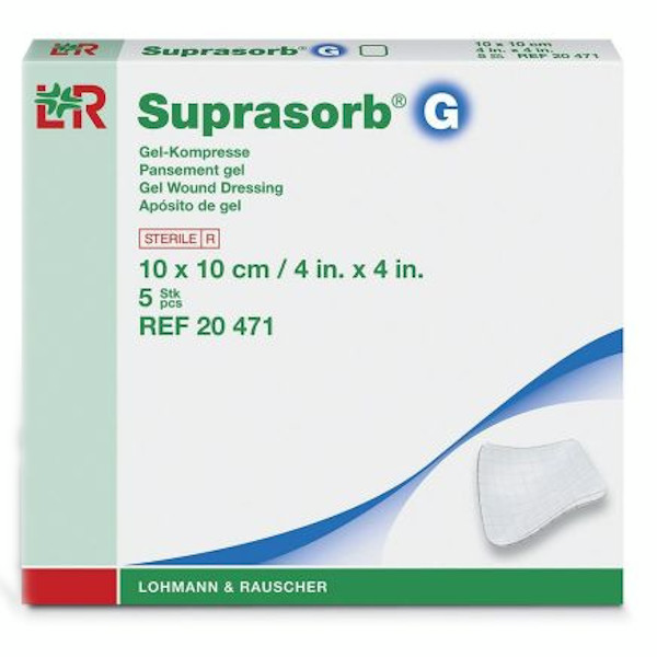 L&R Suprasorb G Pansement Hydrogel 10x10cm 5 Unités