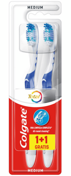 Colgate Cepillo de Dientes Total Limpieza Completa Medio 2uds