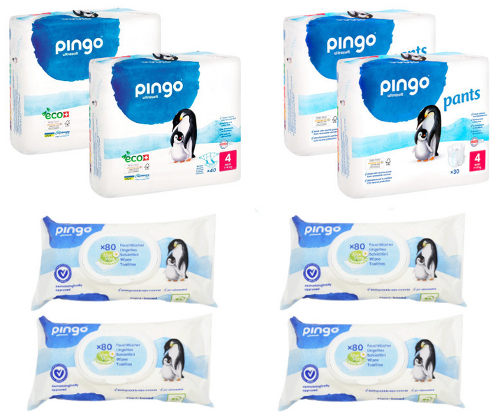 Imagen de Pingo Pack Pañales T4 2x40 uds + Toallitas 🍼 4x80 uds en OfertitasTOP