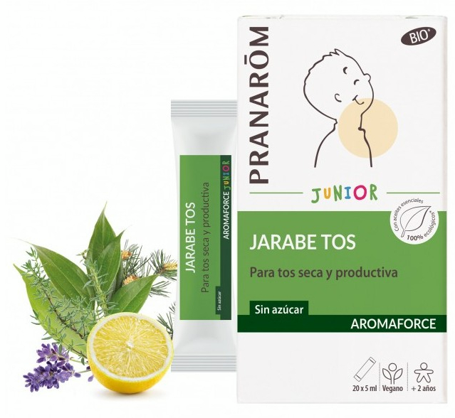 Pranarom Aromaforce Junior Jarabe Tos +2 Años Bio 20x5 Ml