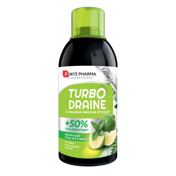 Forté Pharma TurboDraine Citron vert Menthe Draineur Minceur Elimination - 500ml
