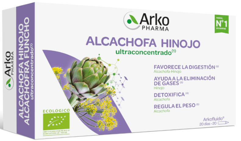Arkofluido Alcachofa-Hinojo Bio 20 Ampollas