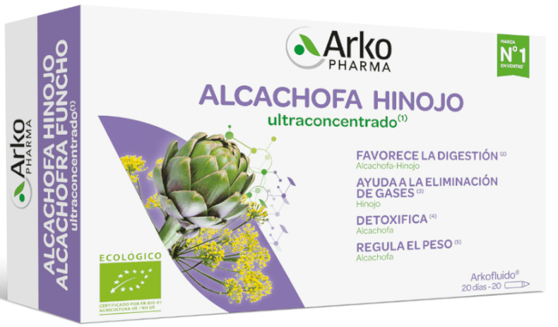 Arkopharma Arkofluido Alcachofa-Hinojo Bio 20 Ampollas