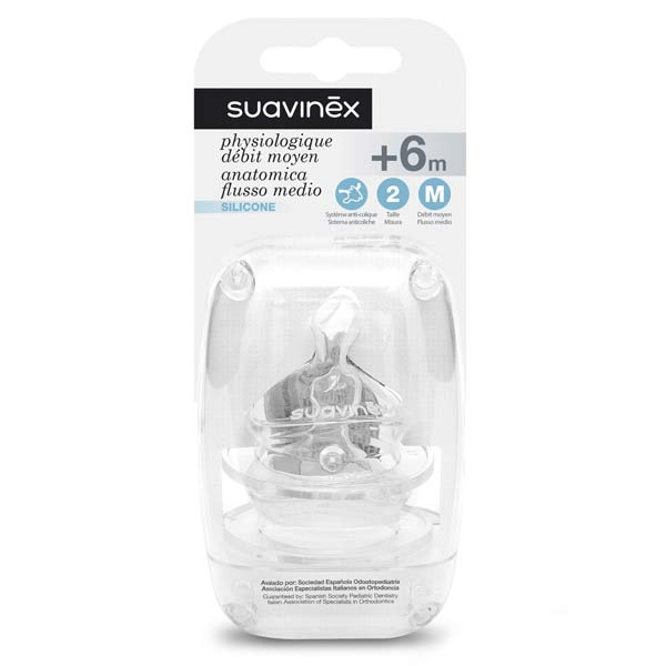Tétine Anatomique Silicone SX Pro Débit M +6m Lot de 2 2