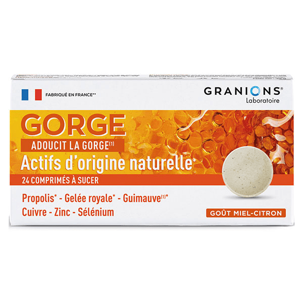 Granions Gorge Adoucit la Gorge Goût Miel Citron 24 comprimés à sucer 4