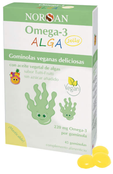 NORSAN Omega-3 ALGA Jelly +3 Años 45 Gominolas