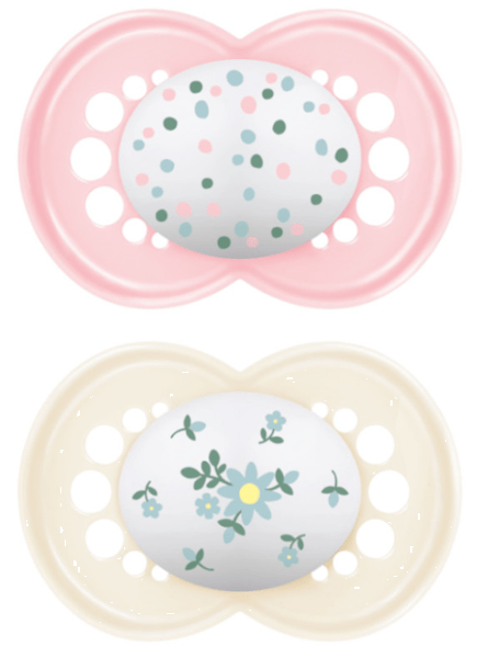 MAM Chupete Original Rosa Brillante +6m 2 uds