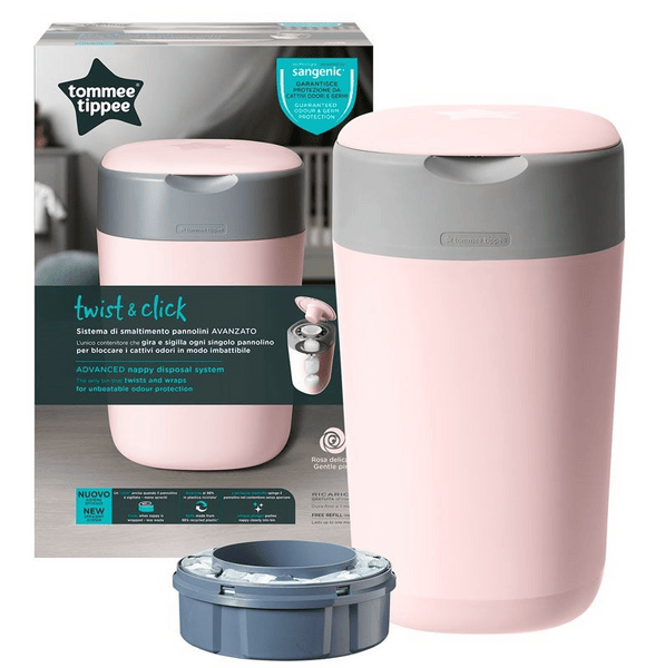 Tommee Tippee Rosa Sangenic Twist&Click Contenedor Pañales