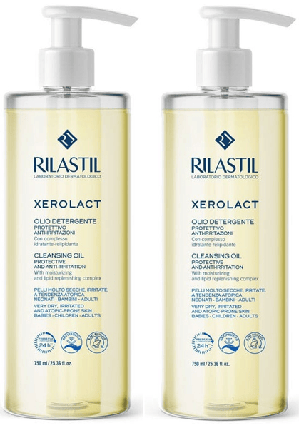 Rilastil Xerolact Aceite de Ducha Limpiador 2x750 ml