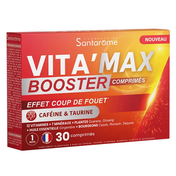 Santarome Vita'Max Booster Anti fatigue Caféine & Taurine 30 comprimés 3