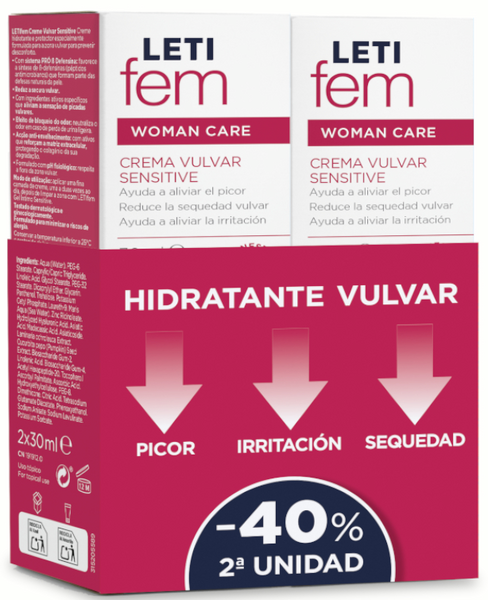 Leti Letifem Crema Vulvar Sensitive 2x30 Ml