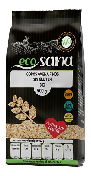Ecosana Copos De Avena Finos Sin Gluten Bio 500g