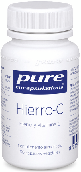 Pure Encapsulations Hierro-C 60 Cápsulas Vegetales