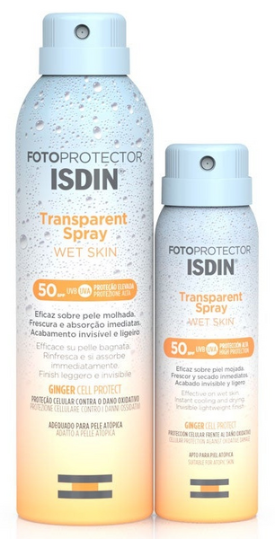 Isdin Fotoprotector Wet Skin Spray Transparente SPF50 250 ml + 100 ml