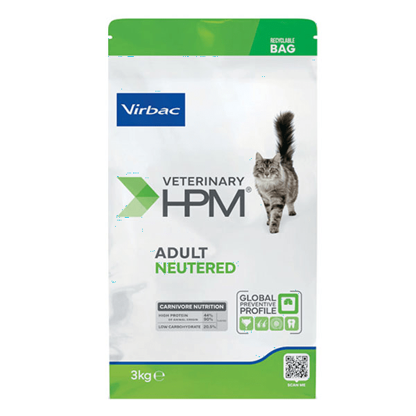 Veterinary hpm Neutered Chat Adulte (+12mois) Croquettes 3kg 2