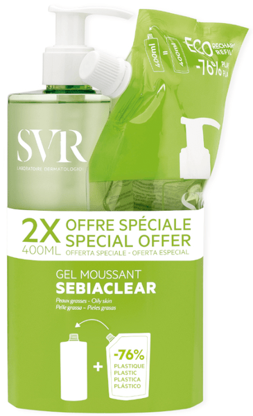 Svr Sebiaclear Gel Moussant Dosificador 400Ml + Recarga 400Ml - Imagen 3