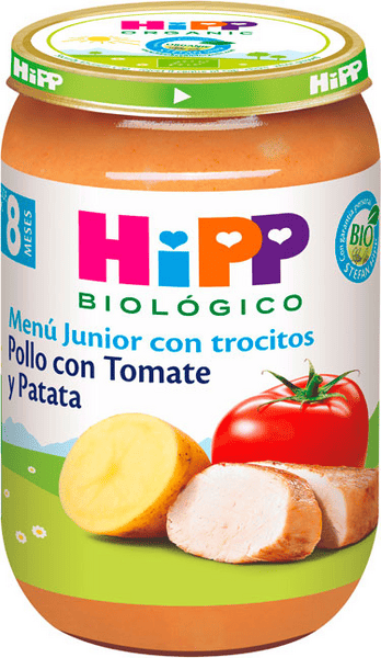 HiPP Tarrito de Pollo con Tomate y Patata +8m BIO 220 gr