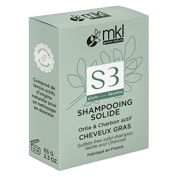 MKL Shampoing Solide Ortie et Charbon Cheveux Gras 65g 5