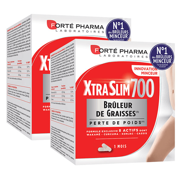 Xtraslim 700 Bruleur de graisses - lot de 2x 120 gélules Programme 2 mois