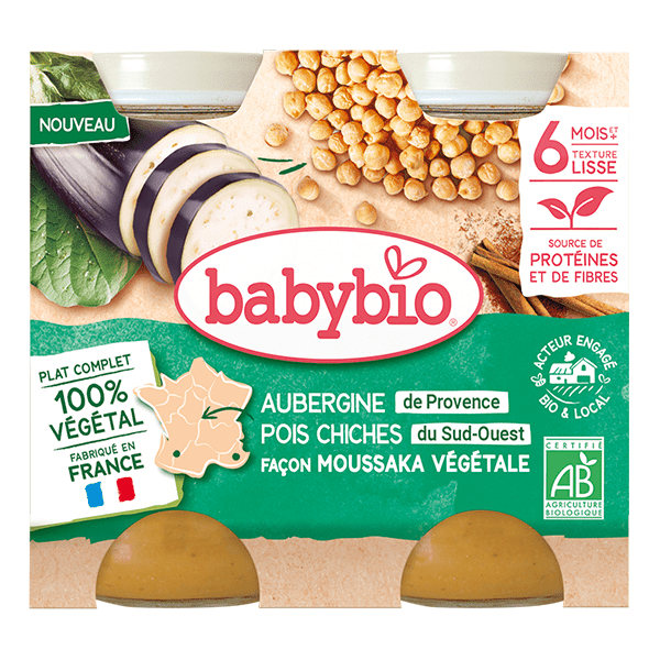 Moussaka Végétale Aubergines Pois Chiches Tomates Bio 400g 5