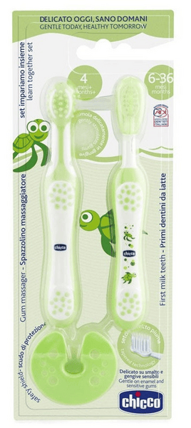 Chicco Set de Aprendizaje Cuidado Oral 6 a 36 Meses Verde