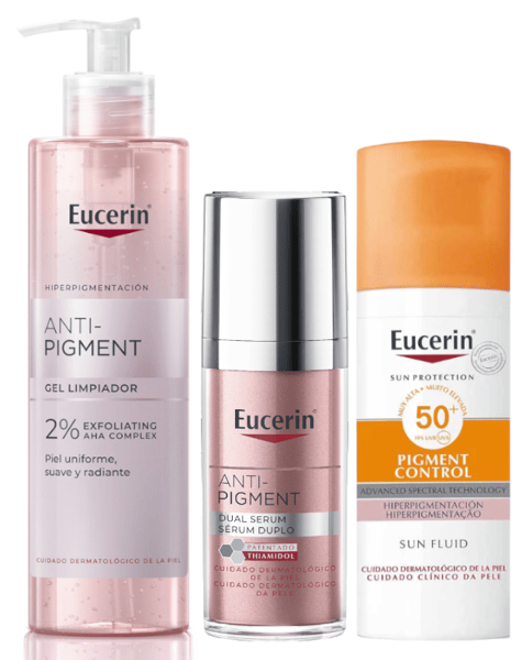 Eucerin Anti-Pigment Gel Limpiador 400 ml + Dual Sérum 30 ml + Pigment Control SPF50+ 50 ml