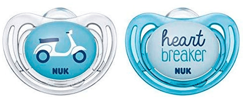 Nuk Freestyle 2 Chupetes Silicona 0-6m Azules