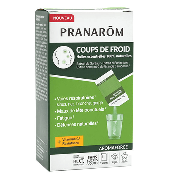 Pranarôm -Aromaforce Sachet Coups de froid Vitamine C Ravintsara 9 sachets 2