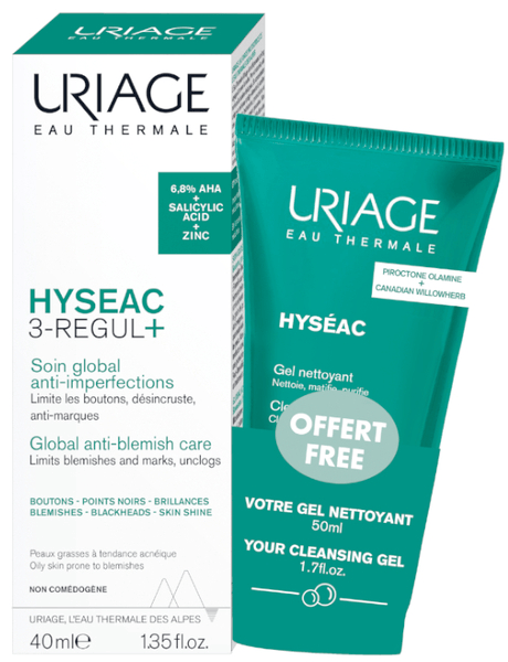 Uriage Hyséac 3-Regul+ 40 ml + Gel Limpiador 50 ml
