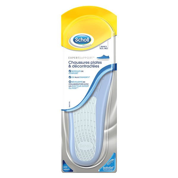 Scholl Expert Support Semelles Chaussures Plates & Décontractées Taille 2 3
