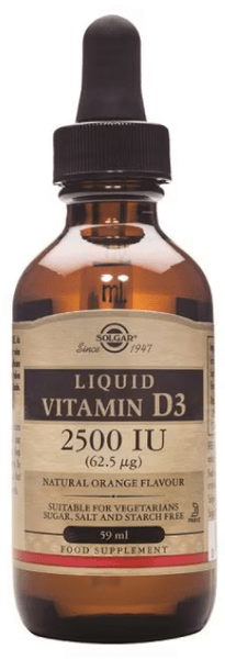 Solgar Vitamina D3 Líquida 2500 Ui 59 Ml