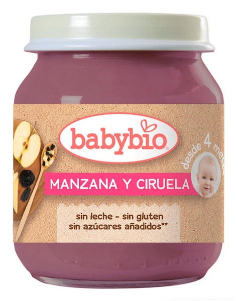BabyBio Tarrito Manzana Ciruela 130gr