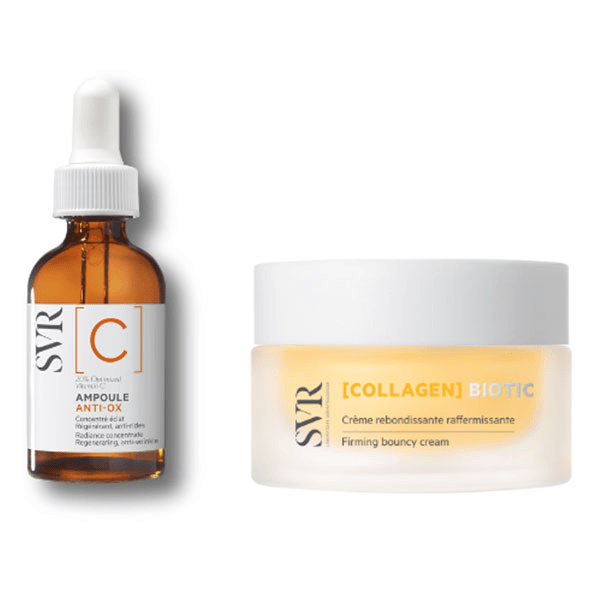 Routine Anti-Âge Eclat, Vitamine C, Filler Biotic, Ampoule C, Collagen Biotic