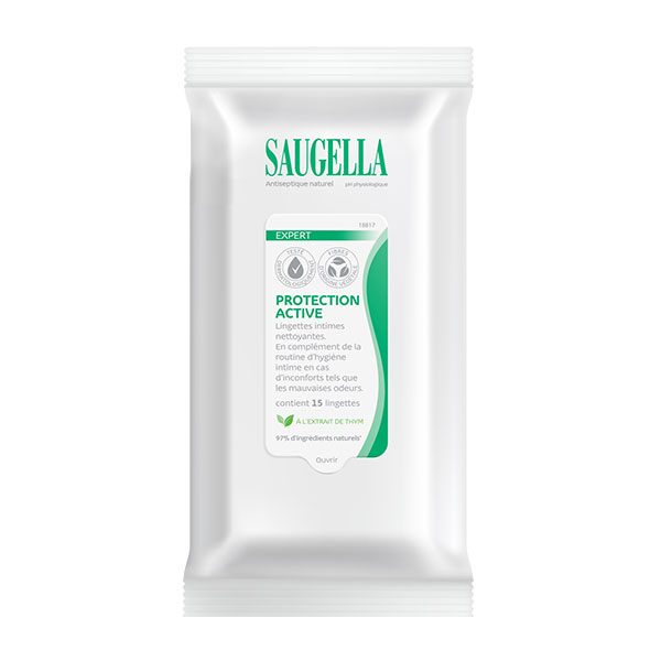 Antiseptique Naturel Lingettes Intimes Nettoyantes - Pack 15 lingettes