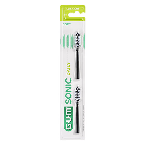 Brosse à Dents Electrique N°4110 Sonic Daily Recharge Ultra Soft Noire 2 unités 2