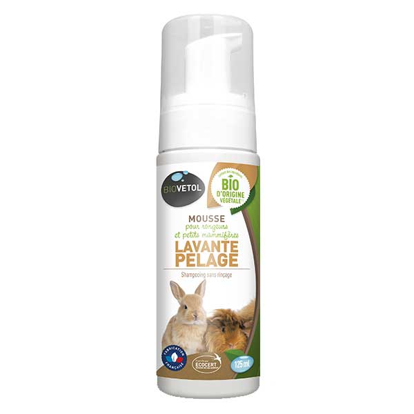 BIOVETOL Mousse lavante bio pour petits mammifères