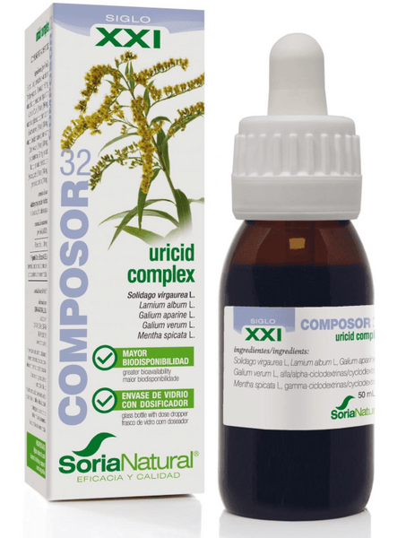 Soria Natural Oro/Blanca 10 X Composor 32 Uricid Complex Siglo Xxi 50 Ml - Imagen 3
