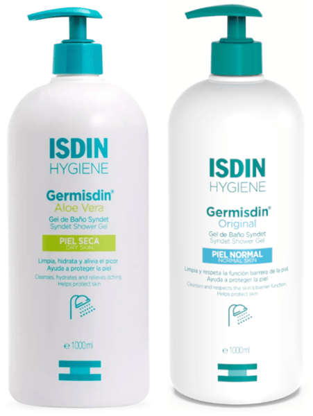 Isdin Germisdin Gel de Baño Syndet 1 L + Gel de Baño Aloe Vera 1 L