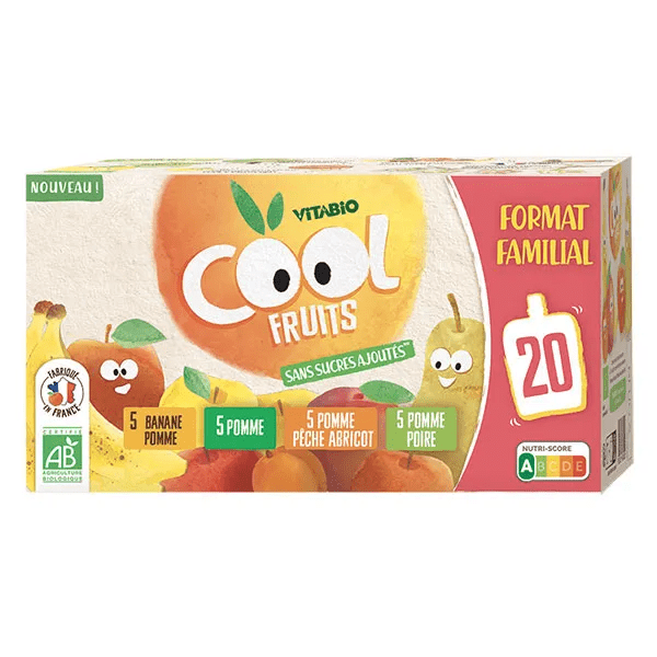 Cool Fruits Multiparfums Format familial 4 recettes 20 gourdes x 90g 4