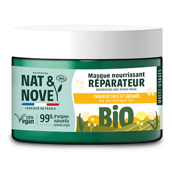 Nat & Nove Bio Soins Capillaires Masque Réparateur 3 en 1 Cheveux Abîmés 300ml 2
