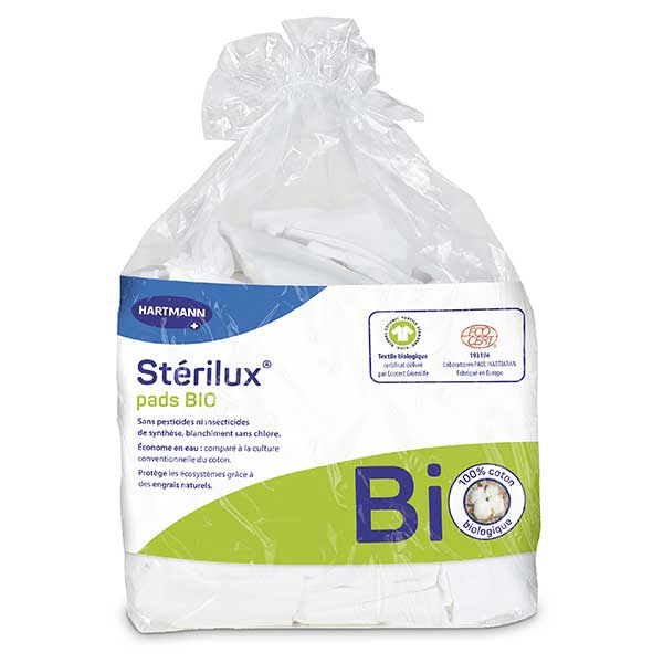 Stérilux Pads Bio Rectangles Coton 7,5 x 9,5cm 160 unités 3