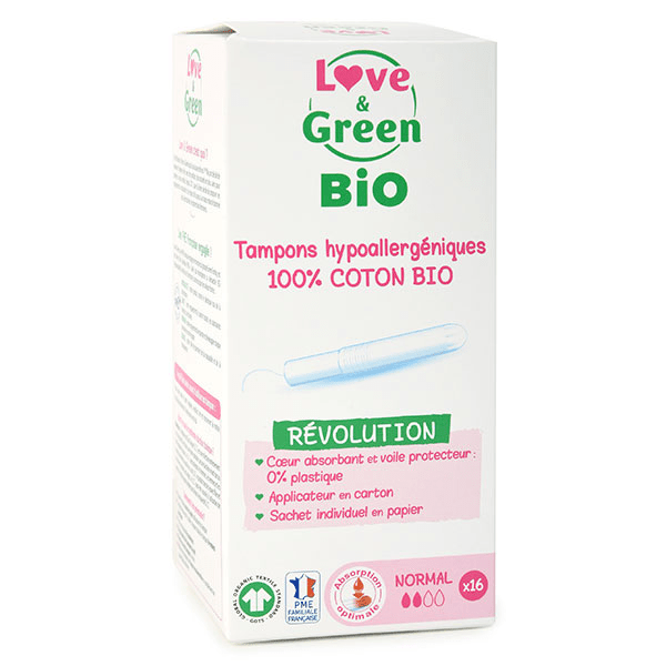 Hygiène Féminine Tampon Hypoallergénique Avec Applicateur Normal Bio 16 unités 3