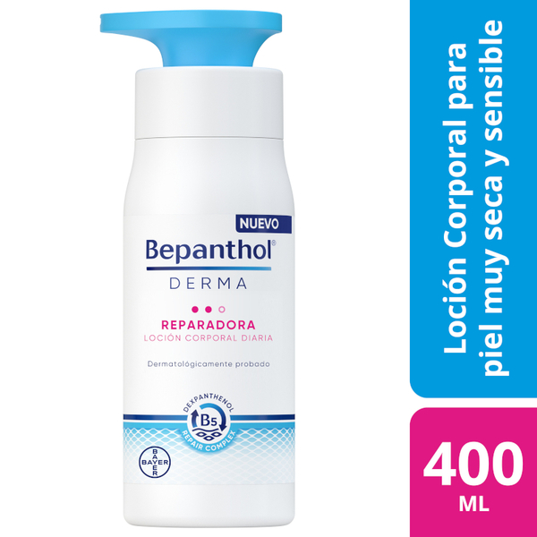 Bepanthol Derma Loción Reparadora Corporal Diaria Piel Sensible 400 Ml