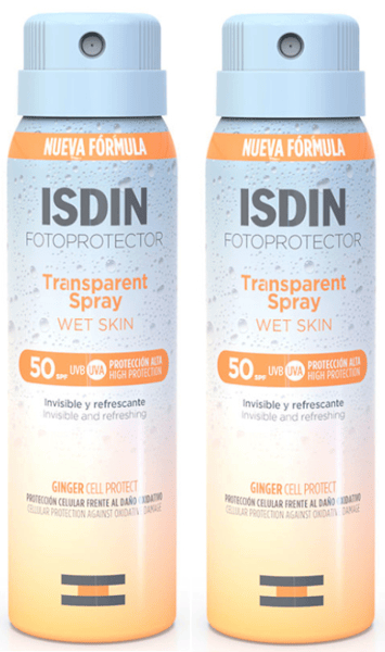 Isdin Wet Skin Spray Transparente SPF50 2x100 ml