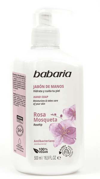 Babaria Rosa Sabonete Para Mãos Mosqueta 500Ml - Imagen 3