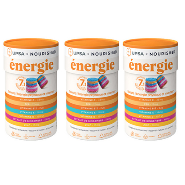Uspa Nourished Gummies 7 en 1 Energie Lot de 3