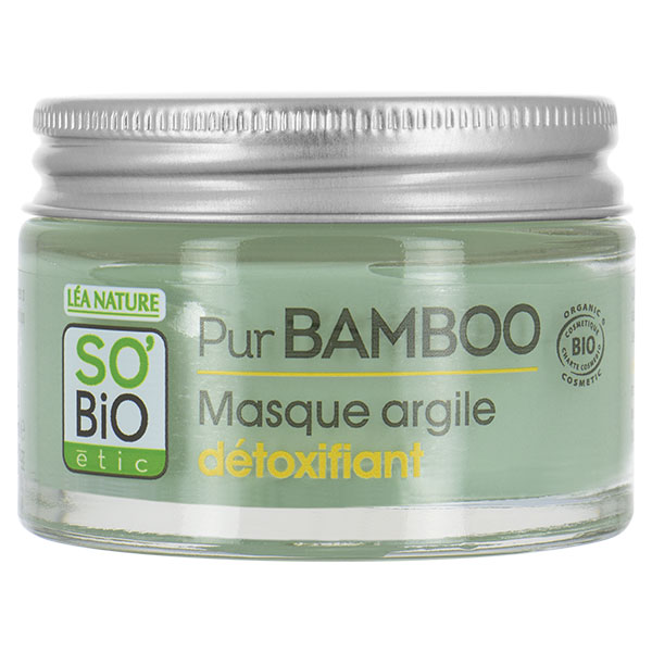 So'Bio Étic Pur Bamboo Masque Argile Détoxifiant Bio 50ml