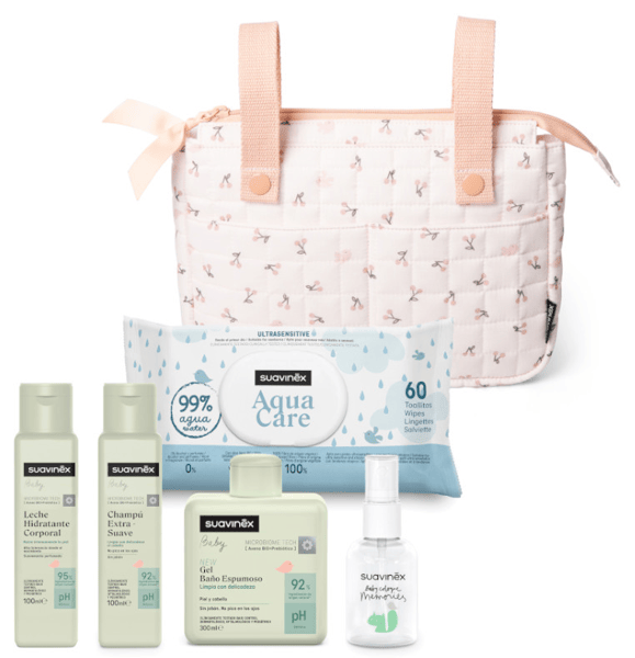 Suavinex Birdies Bolso Panera para Carrito Rosa 5 Productos